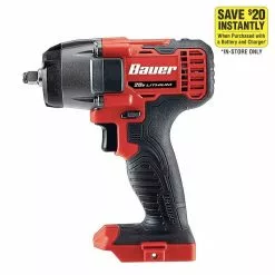 BAUER 20V Cordless 3/8 in. Compact Impact Wrench - Tool Only