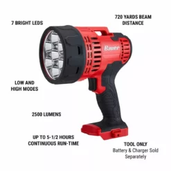 BAUER 20V Cordless 2500 Lumen Spotlight – Tool Only -Bauer Popular Store 56526 W2