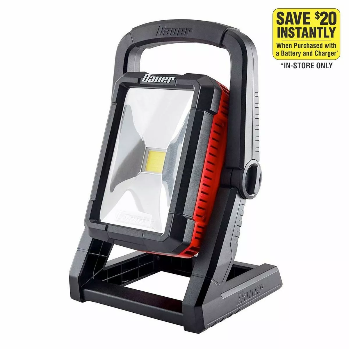 BAUER 20V Cordless 2000 Lumen Dual Power Work Light – Tool Only 3 BAUER 20V Cordless 2000 Lumen Dual Power Work Light – Tool Only - Image 3