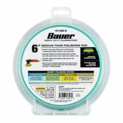 BAUER 6 in. Medium Foam Polishing Pad - Green 15 BAUER 6 in. Medium Foam Polishing Pad - Green -Bauer Popular Store 56547 W6