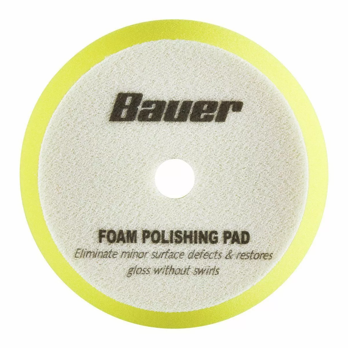 BAUER 6 in. Fine Foam Polishing Pad - Yellow 2 BAUER 6 in. Fine Foam Polishing Pad - Yellow - Image 2