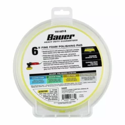 BAUER 6 in. Fine Foam Polishing Pad - Yellow 12 BAUER 6 in. Fine Foam Polishing Pad - Yellow -Bauer Popular Store 56665 W6