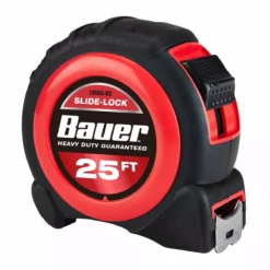 BAUER 25 ft. Slide-Lock Tape Measure -Bauer Popular Store 56676 W4