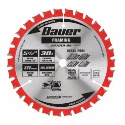 BAUER 5-1/2 in., 30T Framing Circular Saw Blade