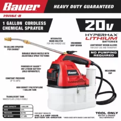 BAUER 20V Lithium-Ion Cordless 1 Gallon Chemical Sprayer - Tool Only -Bauer Popular Store 57230 W2SS