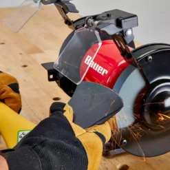 BAUER 6 in. Bench Grinder with LED Lights -Bauer Popular Store 57286 W11