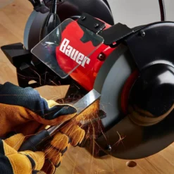 BAUER 8 in. Bench Grinder with LED Light -Bauer Popular Store 57287 W11