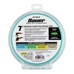 BAUER 7 in. Medium Foam Polishing Pad - Green 11 BAUER 7 in. Medium Foam Polishing Pad - Green -Bauer Popular Store 57347 W6