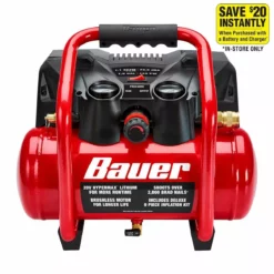 BAUER 1.6 Gallon 135 PSI 20V Brushless Cordless Air Compressor - Tool Only -Bauer Popular Store 57394 W21