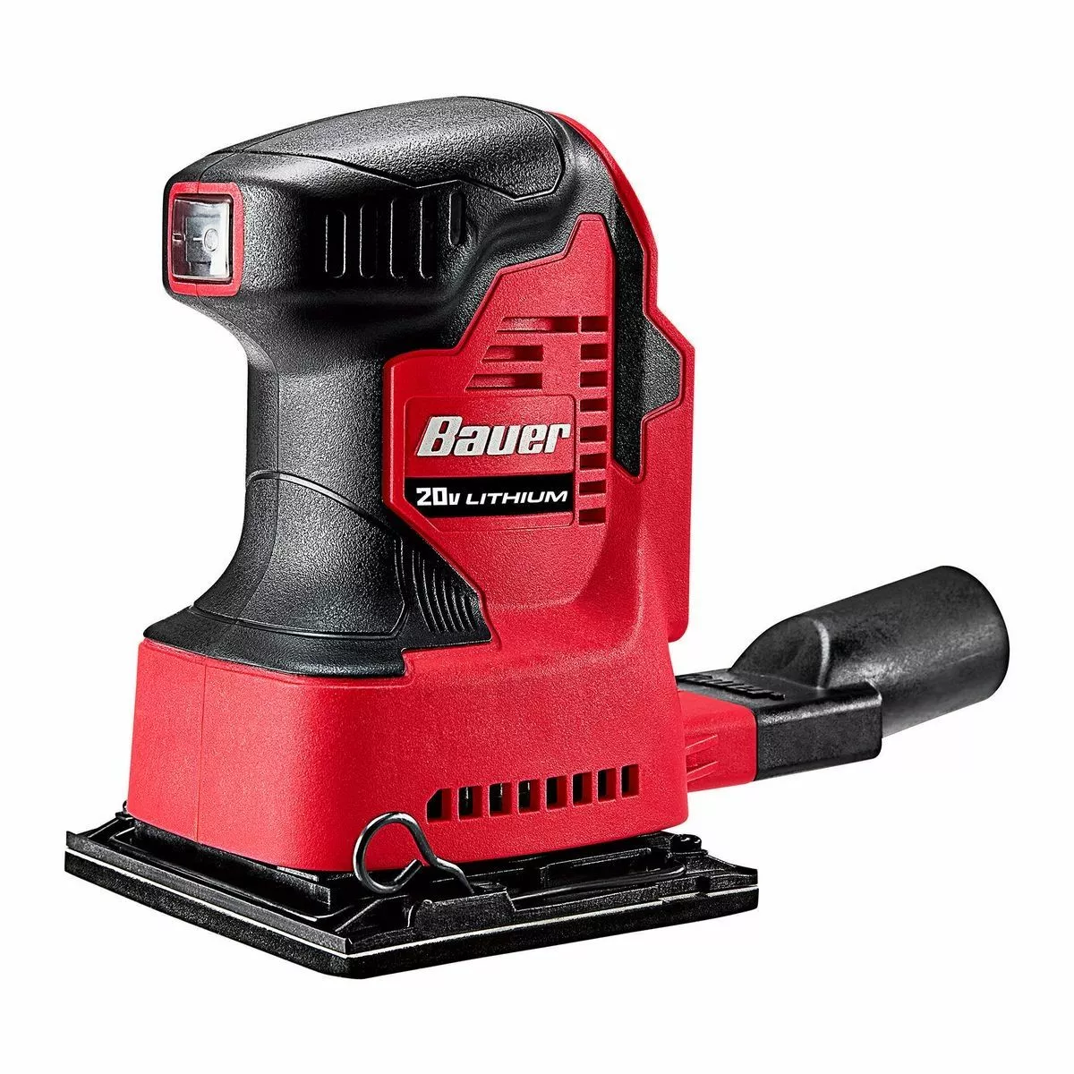 BAUER 20V Cordless 1/4 Sheet Sander with Dust Bag - Tool Only 1 BAUER 20V Cordless 1/4 Sheet Sander with Dust Bag - Tool Only