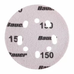 BAUER 5 in. 150 Grit Hook and Loop Universal Pattern Sanding Discs, 5 Pk. -Bauer Popular Store 57472 W4