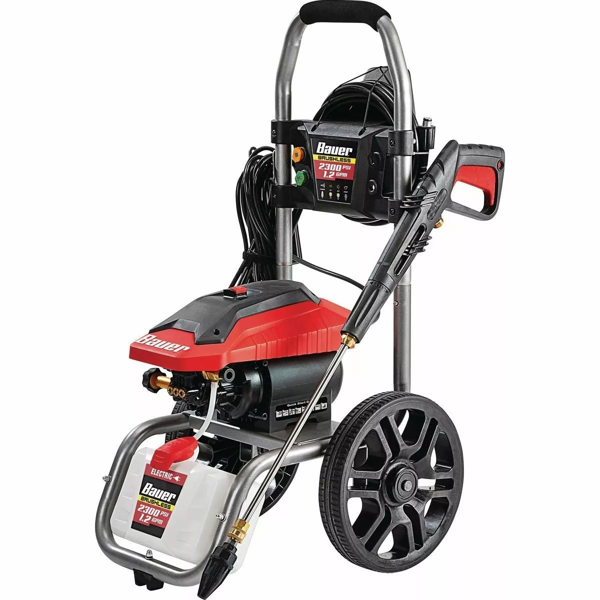 BAUER 2300 PSI 1.2 GPM Brushless Max Performance Electric Pressure Washer 1 BAUER 2300 PSI 1.2 GPM Brushless Max Performance Electric Pressure Washer