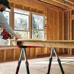 BAUER 32 in. Steel Adjustable Sawhorse, 1300 lb. Capacity -Bauer Popular Store 57807 W10