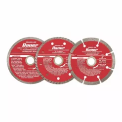 BAUER 4 in. Assorted Diamond Blades, 3 Pc.