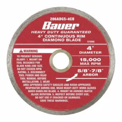 BAUER 4 in. Assorted Diamond Blades, 3 Pc. -Bauer Popular Store 57887 W4