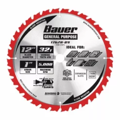 BAUER 12 in., 32T Framing Miter Saw Blade