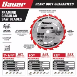 BAUER 12 in., 32T Framing Miter Saw Blade 5 BAUER 12 in., 32T Framing Miter Saw Blade -Bauer Popular Store 57973 W2SS