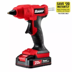 BAUER 20V Cordless Full Sized Glue Gun - Tool Only -Bauer Popular Store 57997 W21