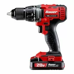 BAUER 20V Cordless 1/2 in. Drill/Driver Kit -Bauer Popular Store 63531 W4