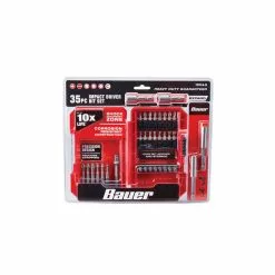 BAUER Impact Drill and Driver Bit Set, 35 Pc.