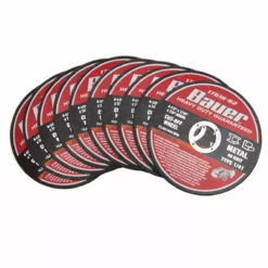 BAUER 4-1/2 in. x 1/16 in. x 7/8 in. Type 1/41 Metal Cut-off Wheel 10 Pk.