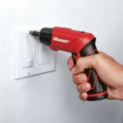 BAUER 4V Cordless 1/4 in. Screwdriver with Integrated Flashlight Kit with 4 Insert Bits and Wall Charger 10 BAUER 4V Cordless 1/4 in. Screwdriver with Integrated Flashlight Kit with 4 Insert Bits and Wall Charger -Bauer Popular Store 64313 W5