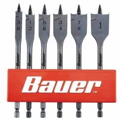 BAUER Spade Bit Set, 6 Pc.