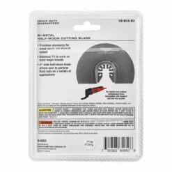 BAUER 4 in. Bi-Metal Half Moon Cutting Blade for Oscillating Multi-tools -Bauer Popular Store 64950 W6